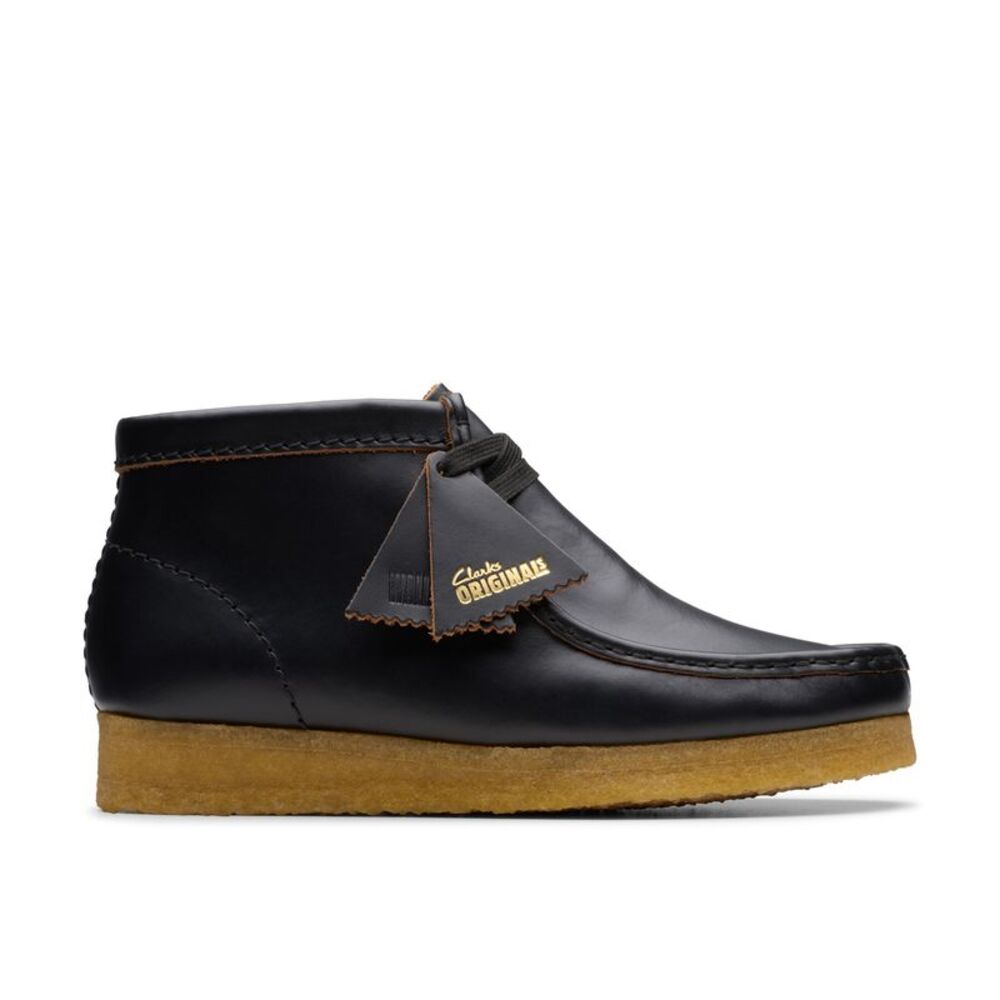 Clarks Womens Wallabee Boot Black Boots (NWT)